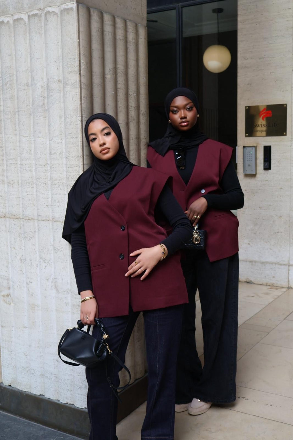 Blazer sans manches — bordeaux