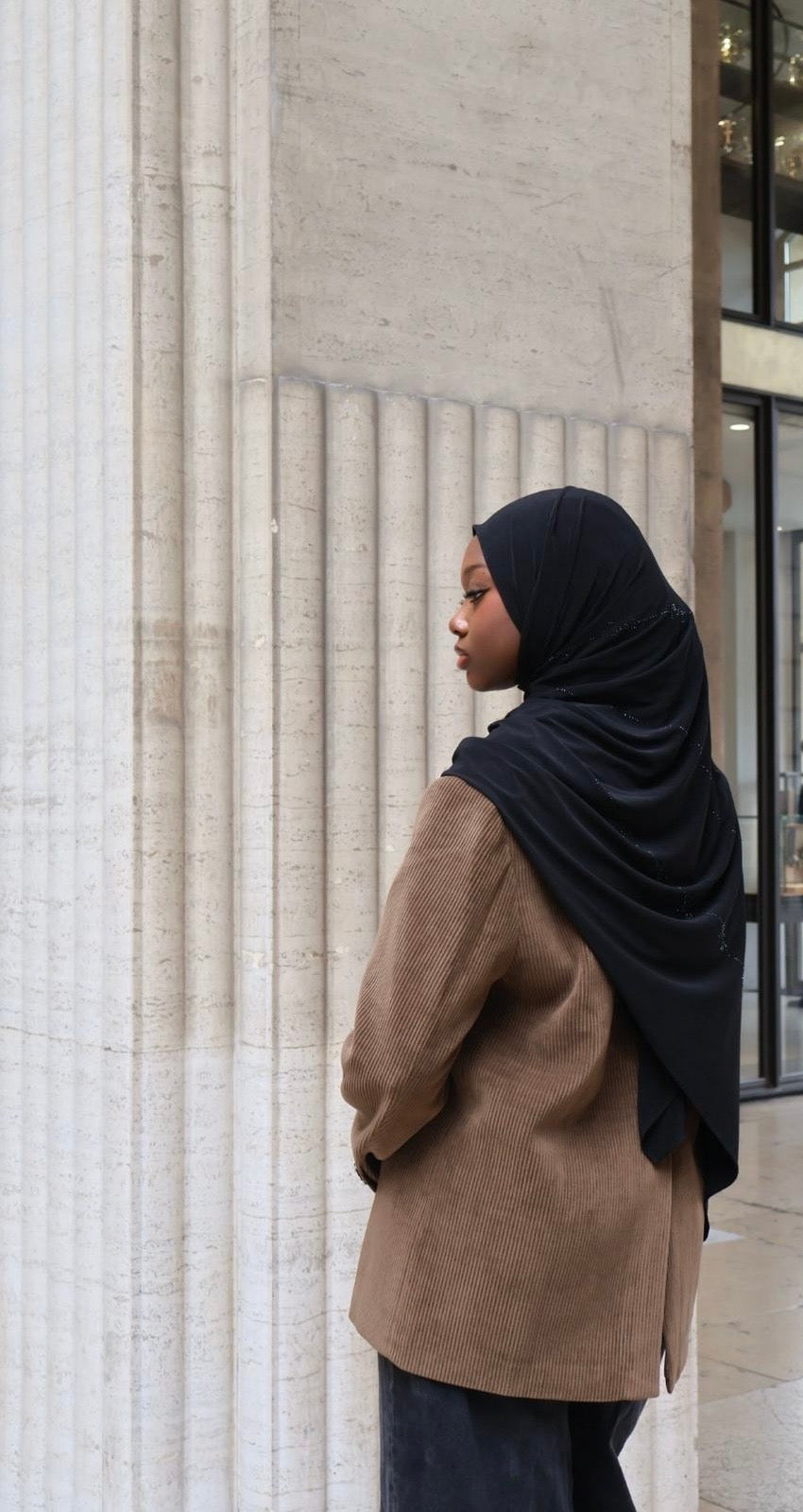 Blazer en velours — kaki