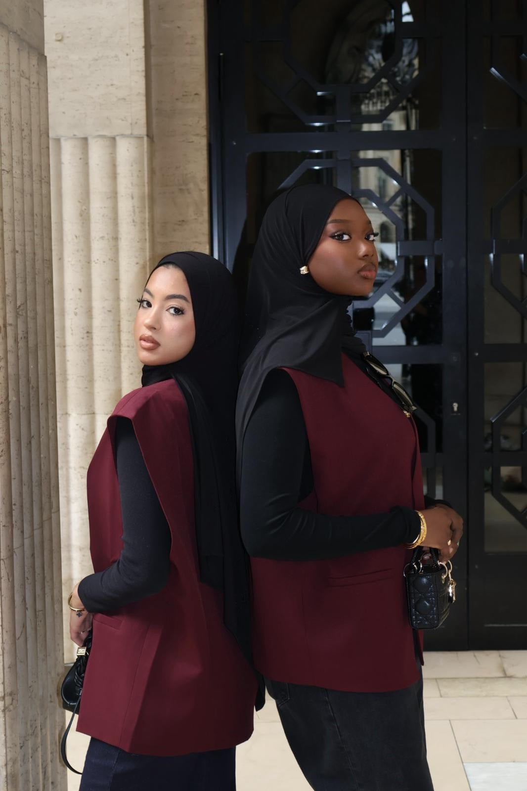 Blazer sans manches — bordeaux