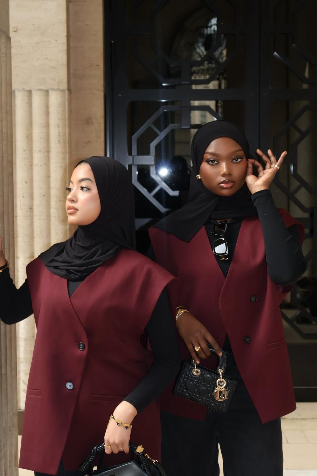 Blazer sans manches — bordeaux