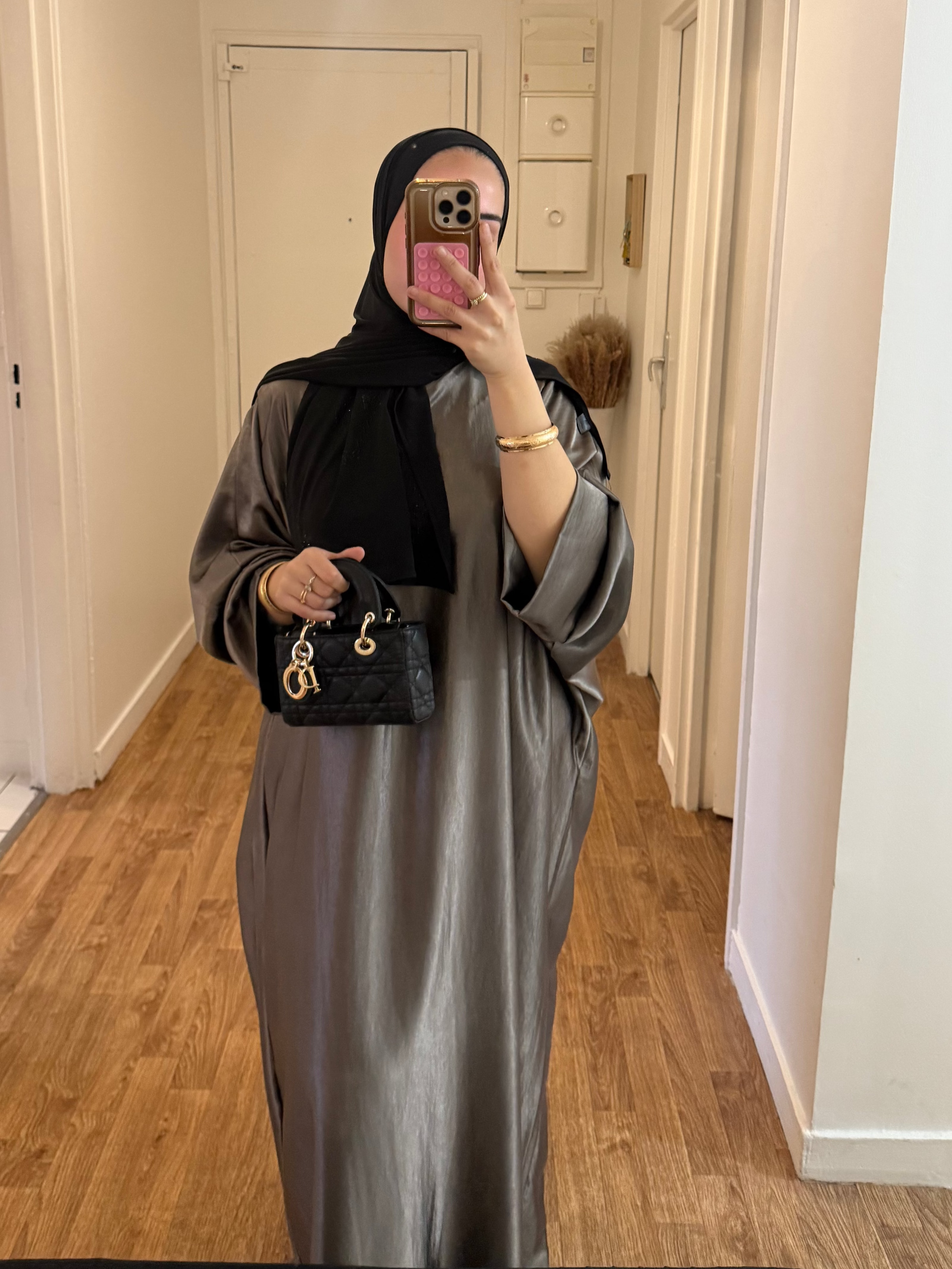 ABAYA en soie — taupe