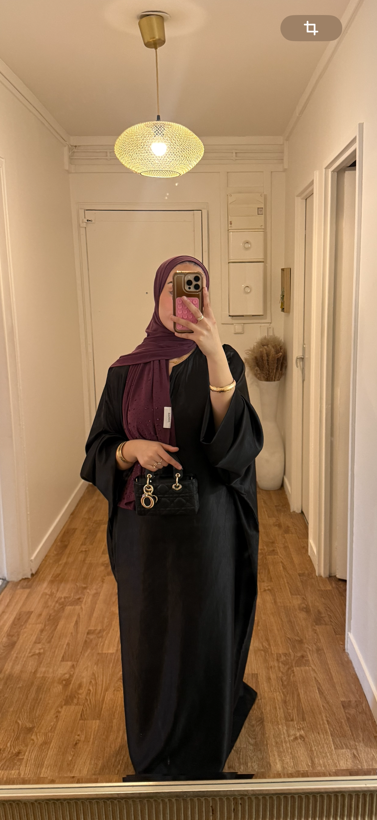 ABAYA en soie — noir