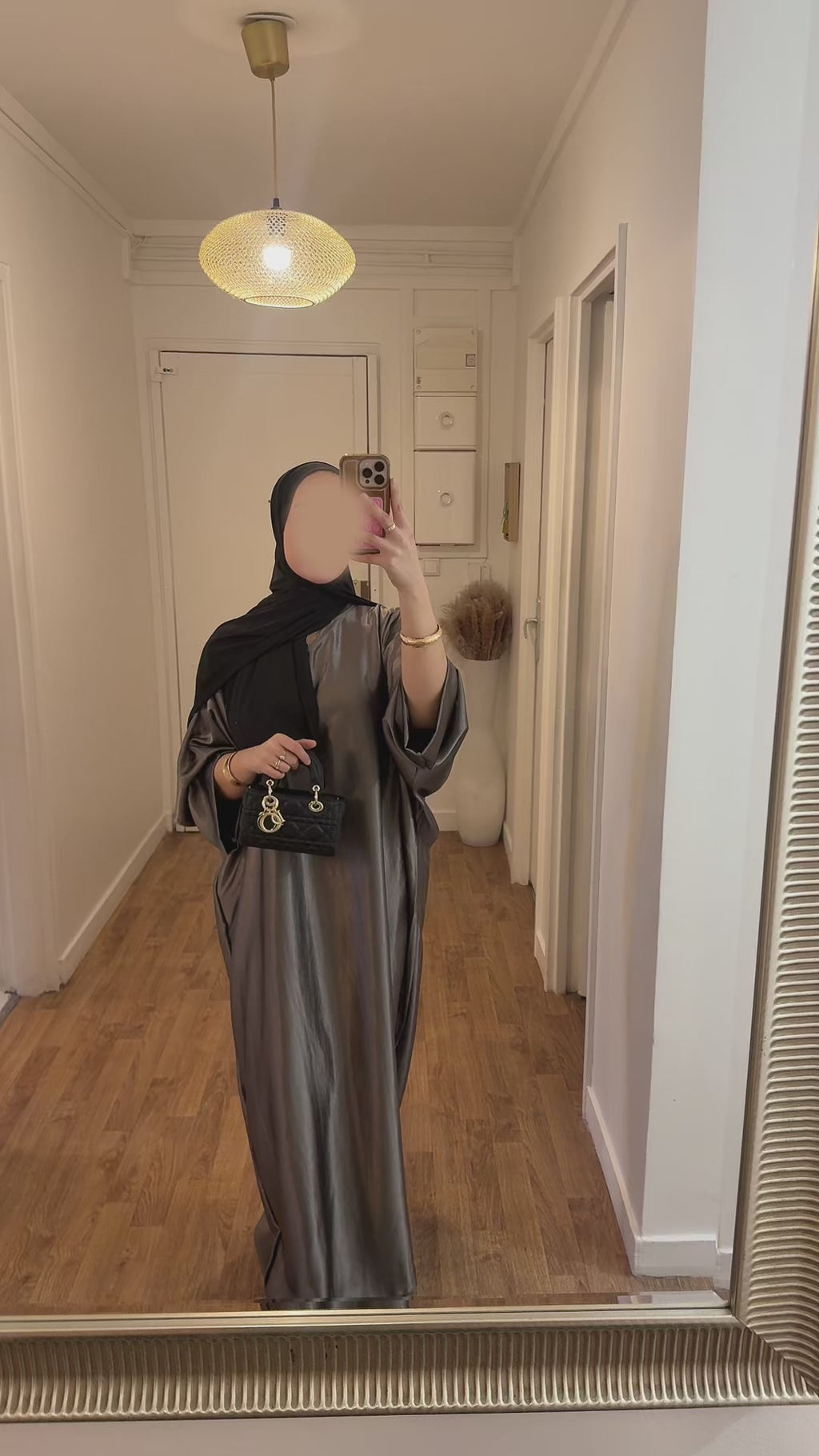 ABAYA en soie — taupe
