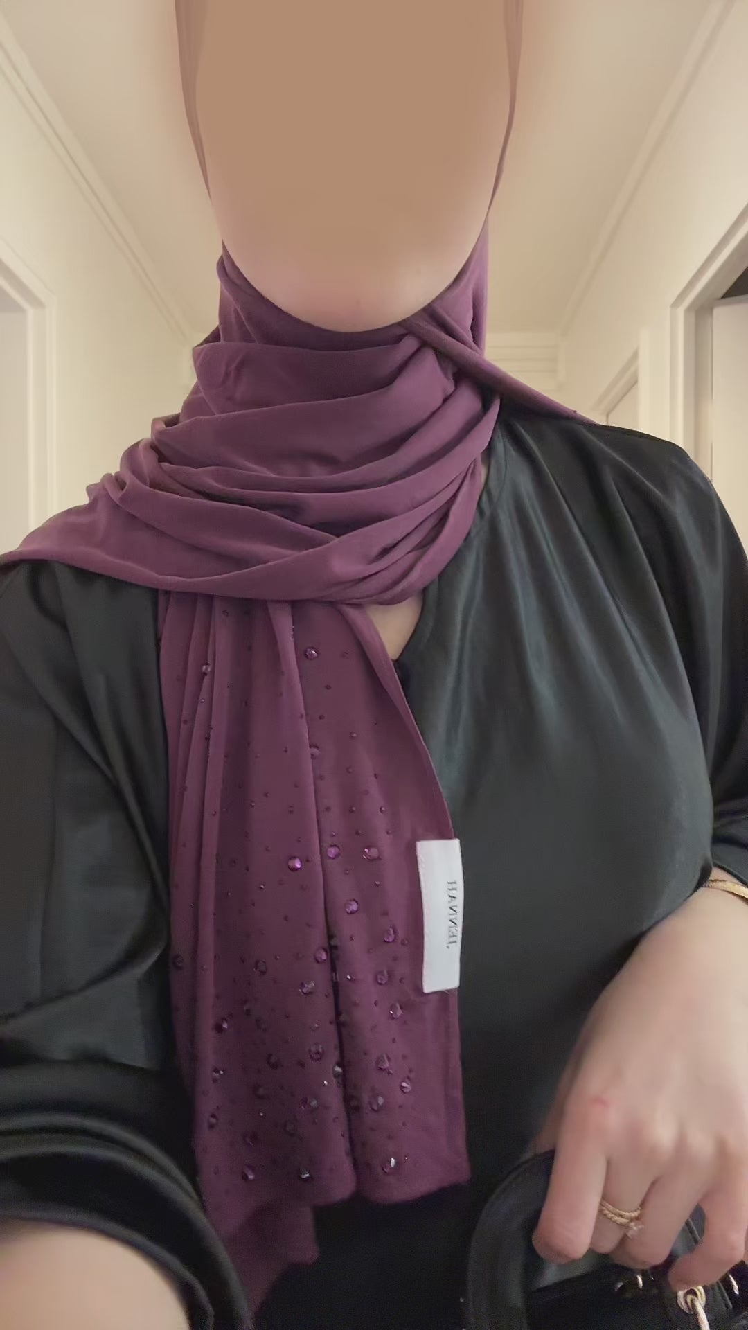 ABAYA en soie — noir